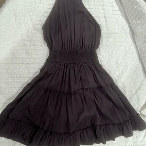 Elegant Black Halter Dress